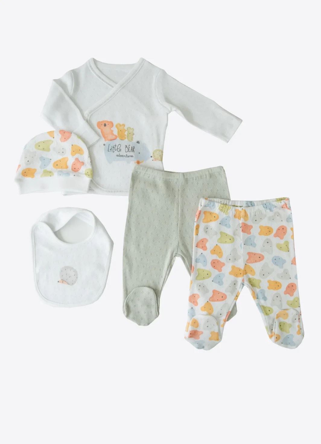 Set Nascita Estivo 5 pezzi Traforato Poffy