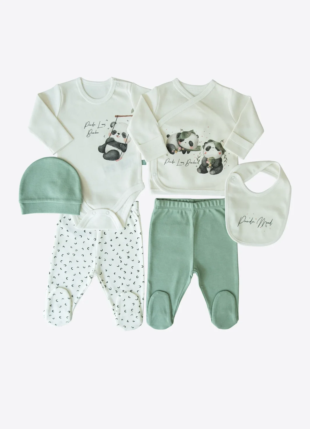 Set Nascita 6 pezzi Panda Mood
